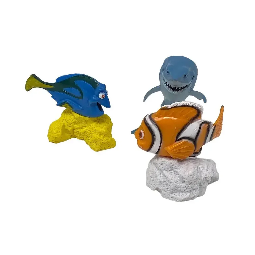 Disney Pixar Finding‎ Nemo Lot Of 3 Toy Figurines Cake Toppers Nemo Bruce & Dory